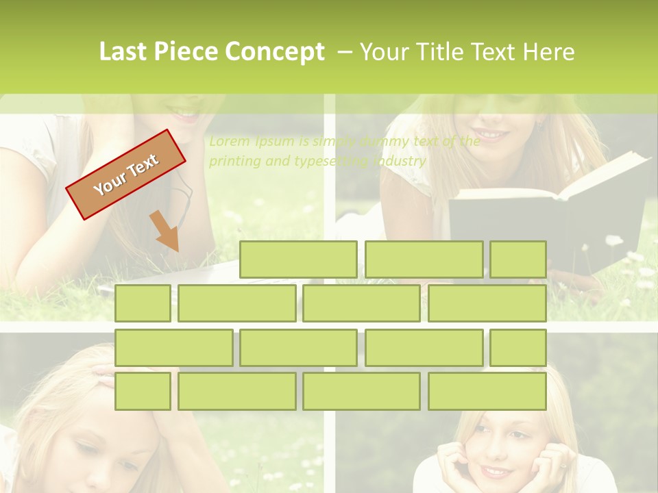 Adult Girls Solitude PowerPoint Template