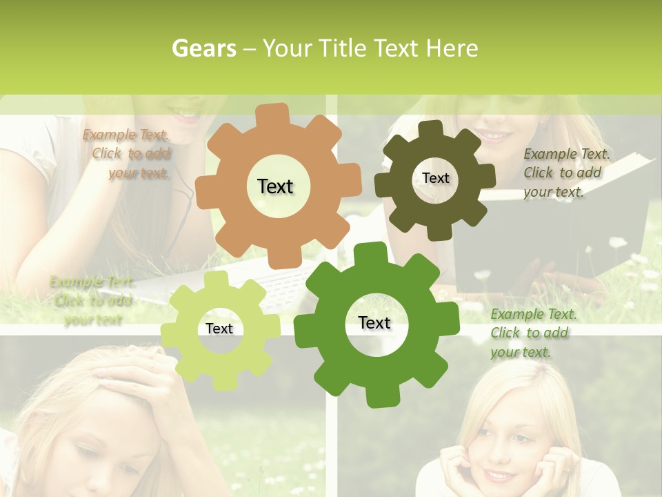 Adult Girls Solitude PowerPoint Template