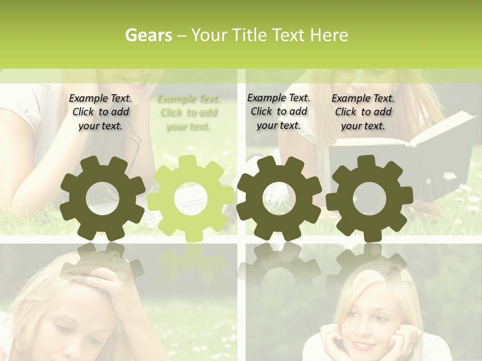 Adult Girls Solitude PowerPoint Template