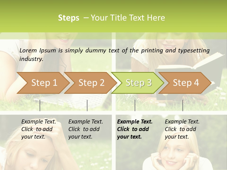 Adult Girls Solitude PowerPoint Template