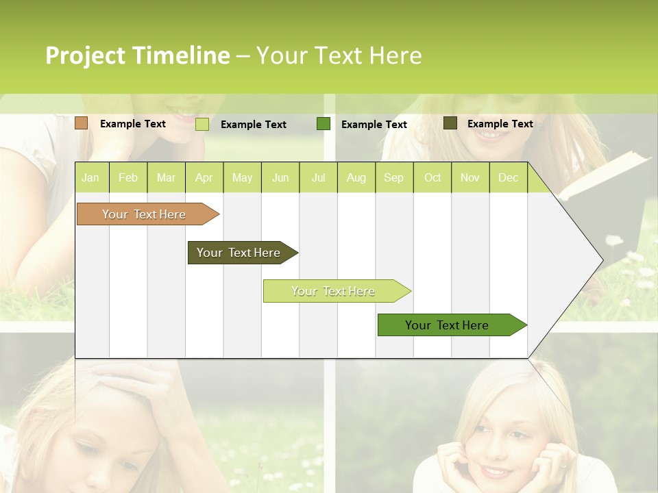 Adult Girls Solitude PowerPoint Template