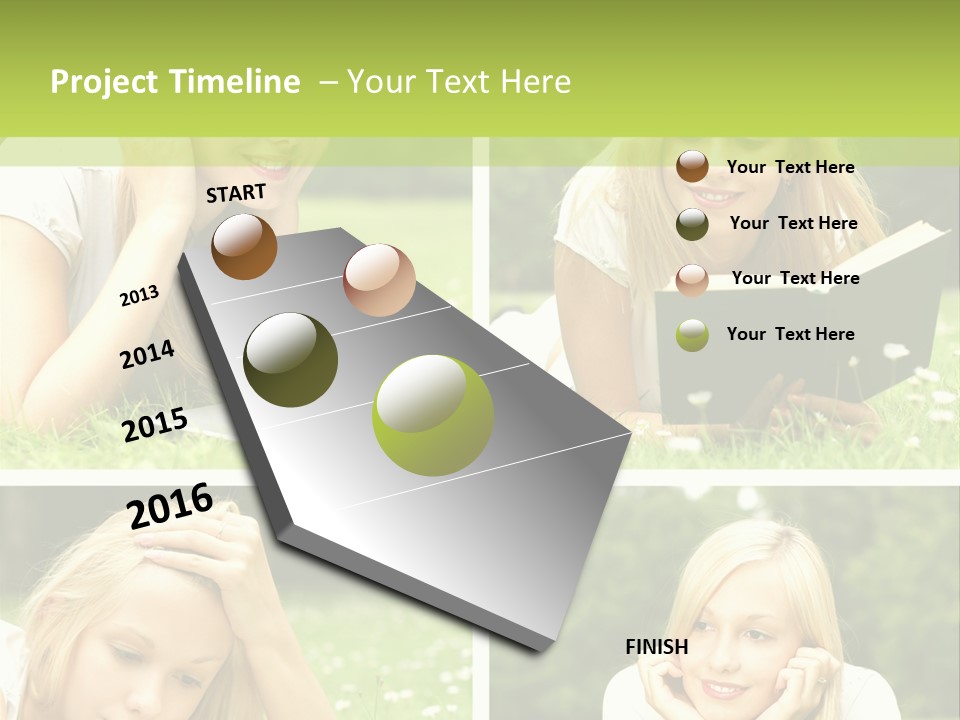 Adult Girls Solitude PowerPoint Template