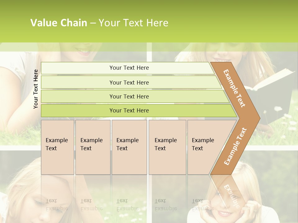 Adult Girls Solitude PowerPoint Template