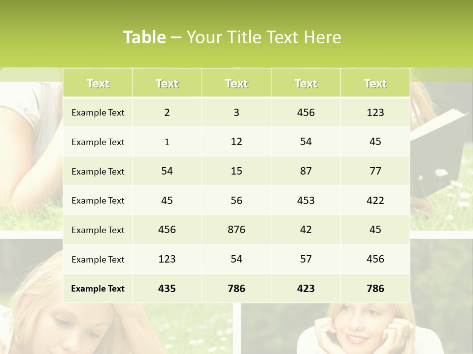 Adult Girls Solitude PowerPoint Template