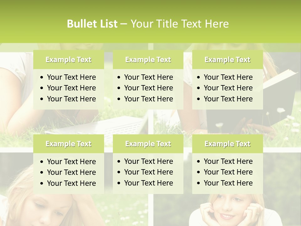 Adult Girls Solitude PowerPoint Template