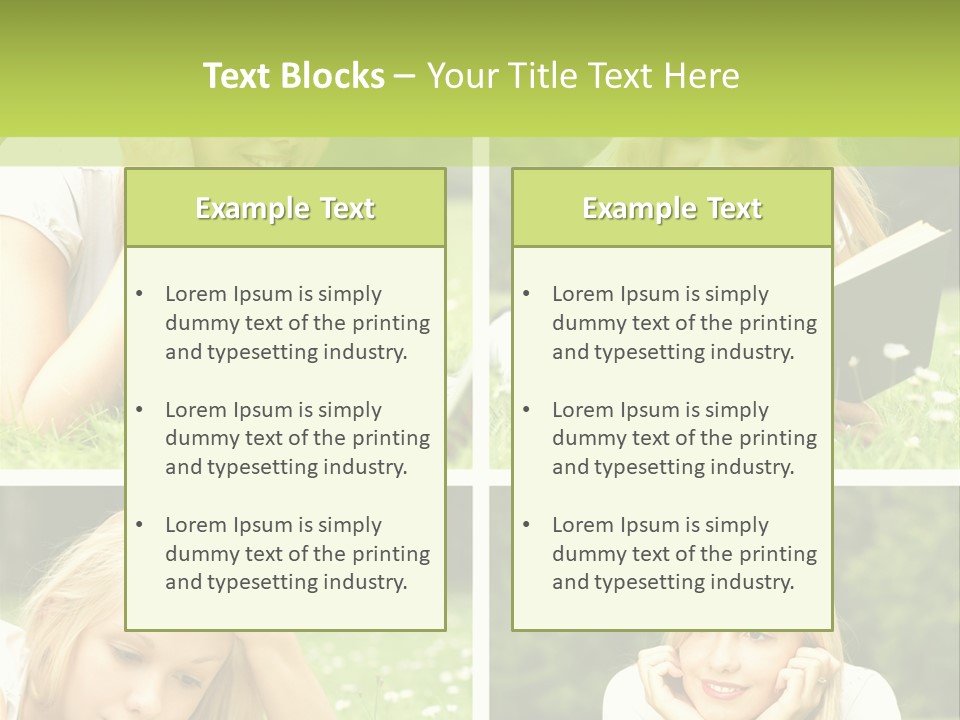 Adult Girls Solitude PowerPoint Template