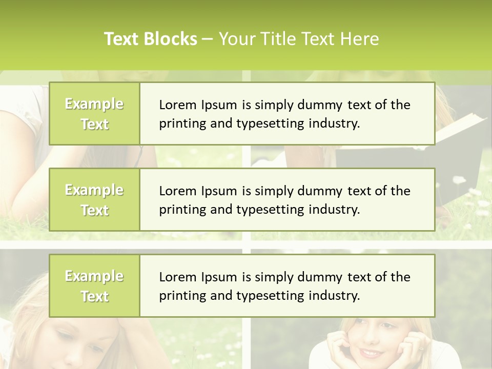 Adult Girls Solitude PowerPoint Template