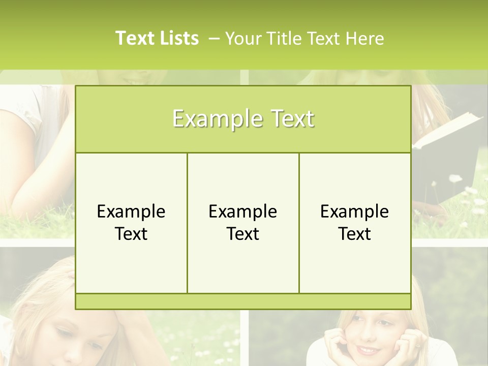 Adult Girls Solitude PowerPoint Template