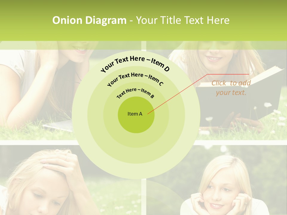 Adult Girls Solitude PowerPoint Template