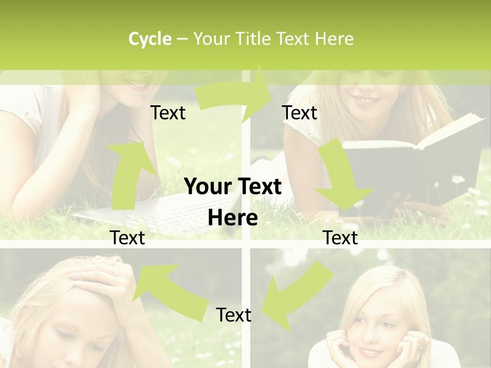 Adult Girls Solitude PowerPoint Template