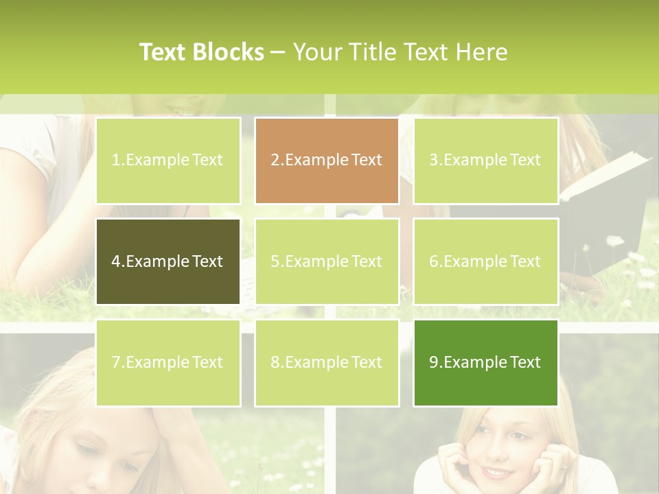 Adult Girls Solitude PowerPoint Template