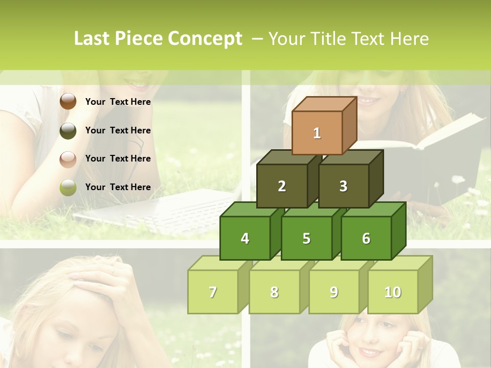 Adult Girls Solitude PowerPoint Template