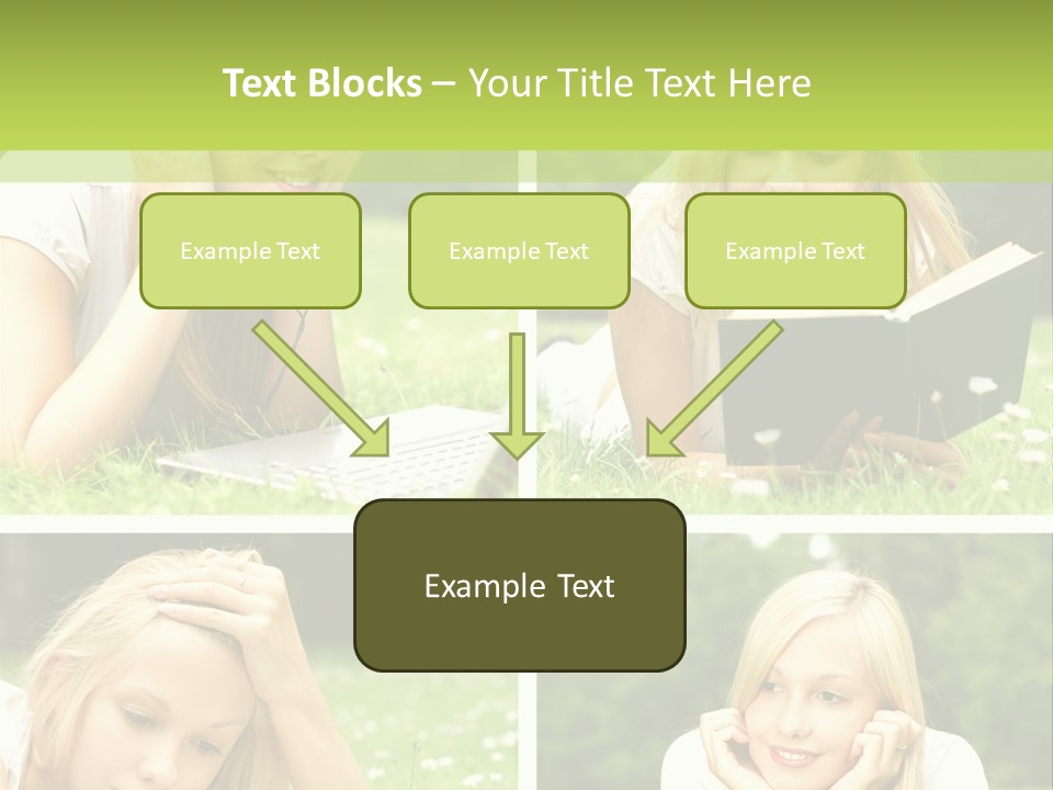 Adult Girls Solitude PowerPoint Template