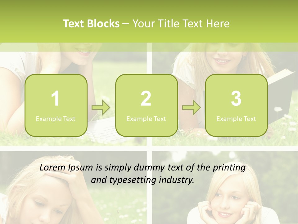 Adult Girls Solitude PowerPoint Template
