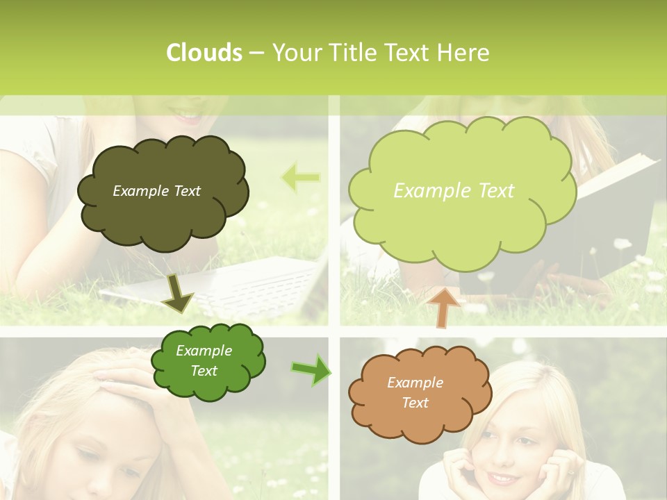 Adult Girls Solitude PowerPoint Template