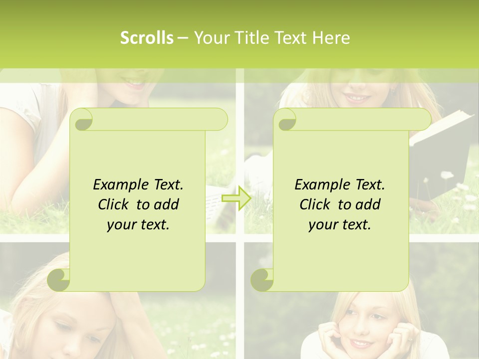 Adult Girls Solitude PowerPoint Template