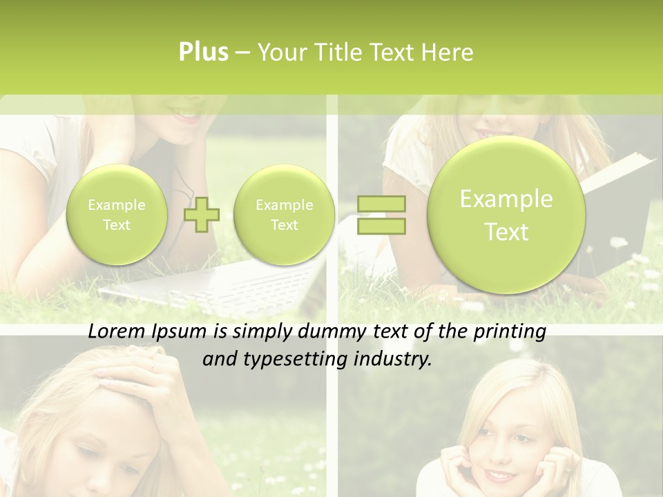 Adult Girls Solitude PowerPoint Template