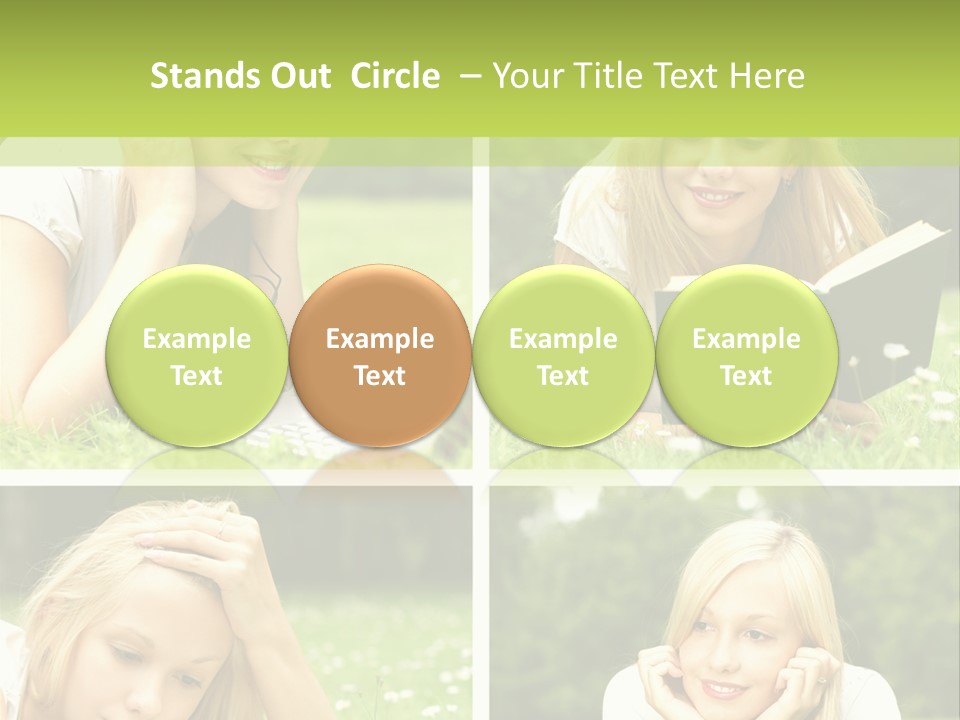 Adult Girls Solitude PowerPoint Template