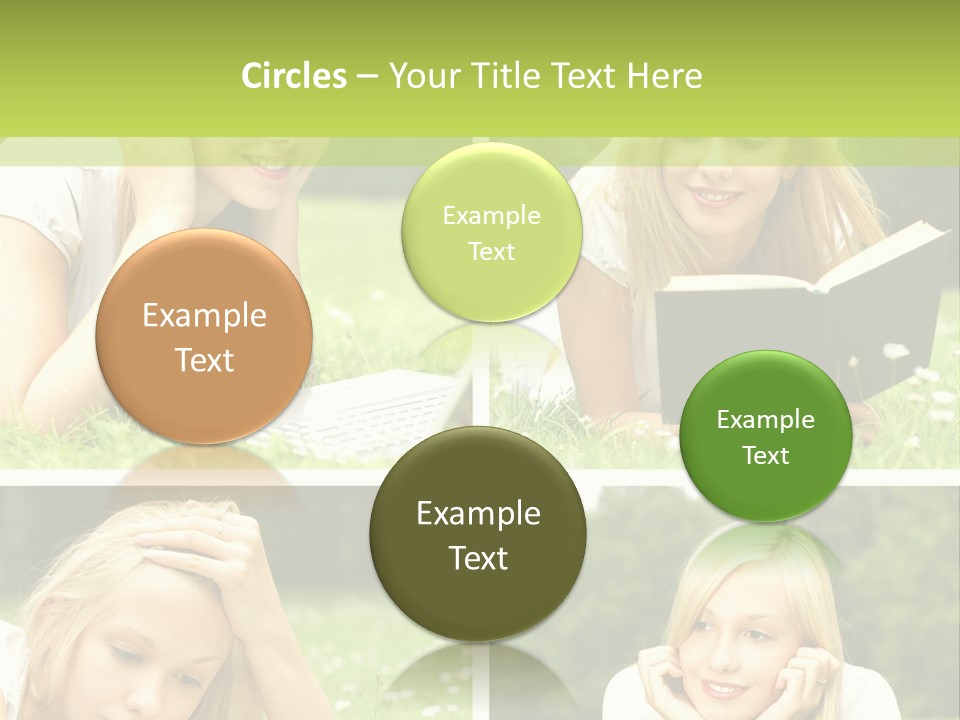 Adult Girls Solitude PowerPoint Template