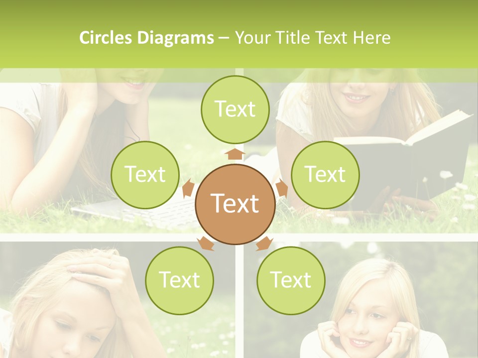 Adult Girls Solitude PowerPoint Template