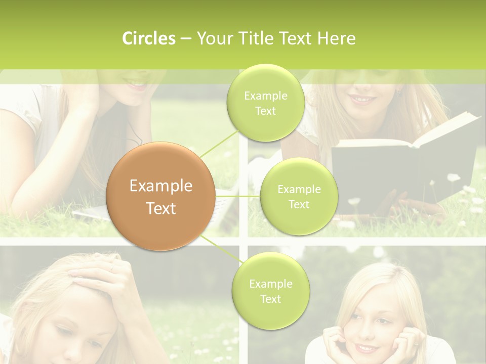 Adult Girls Solitude PowerPoint Template