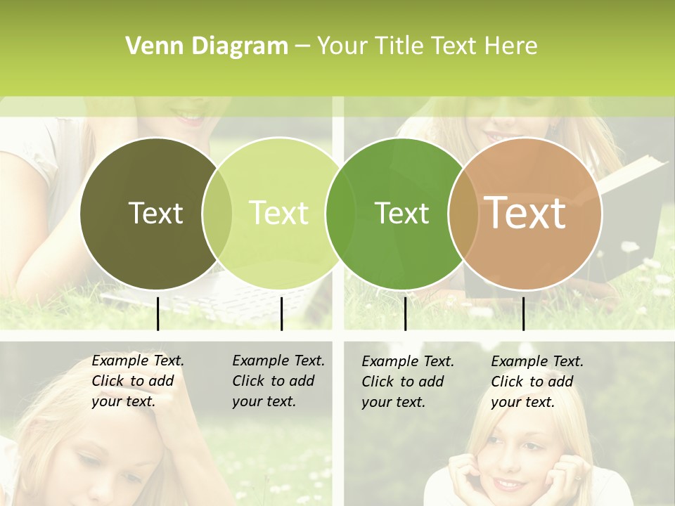 Adult Girls Solitude PowerPoint Template