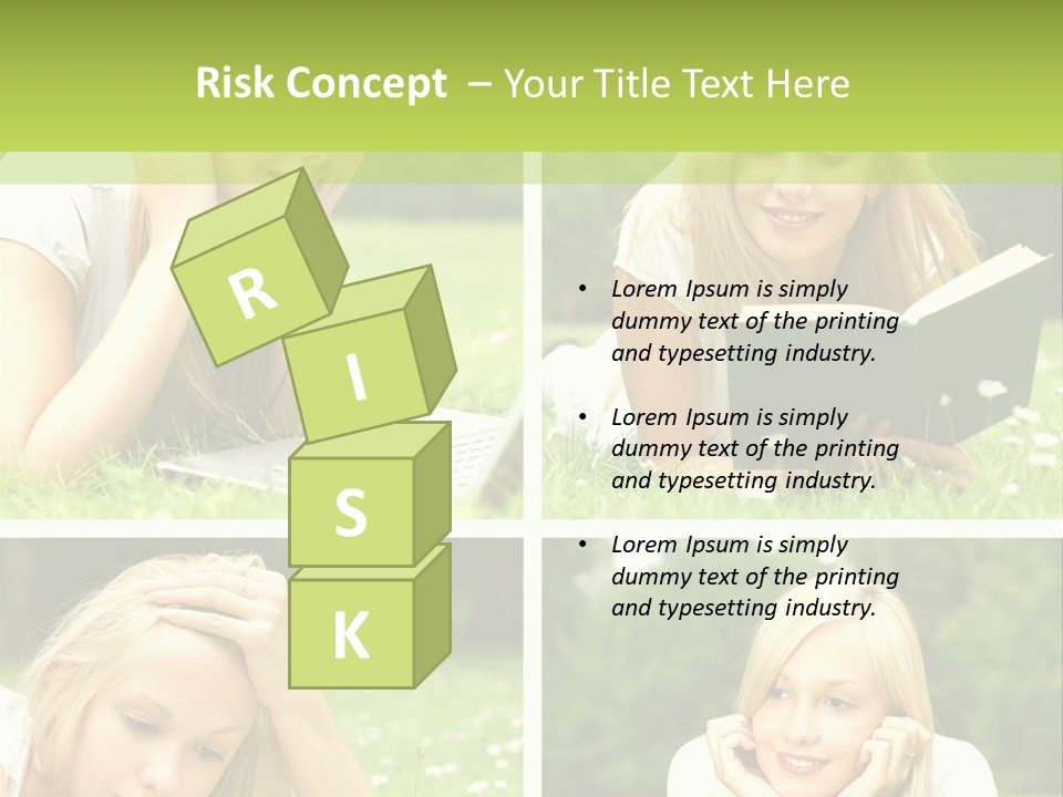 Adult Girls Solitude PowerPoint Template