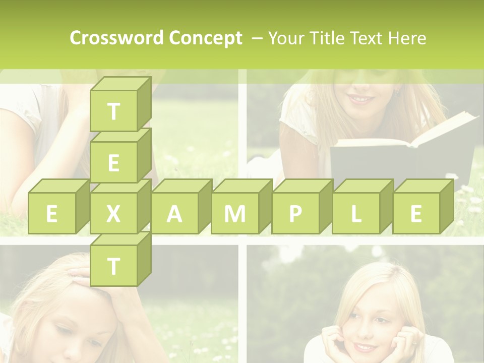 Adult Girls Solitude PowerPoint Template