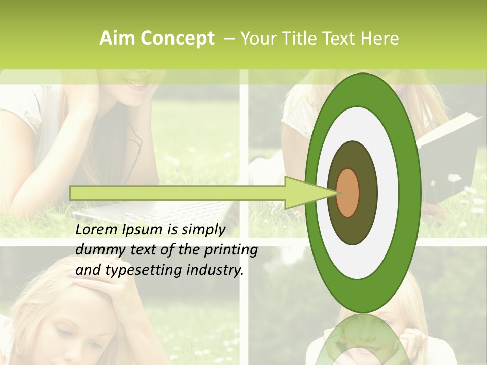 Adult Girls Solitude PowerPoint Template