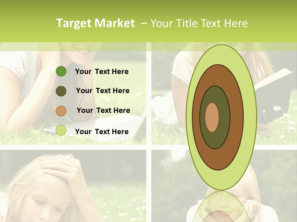 Adult Girls Solitude PowerPoint Template