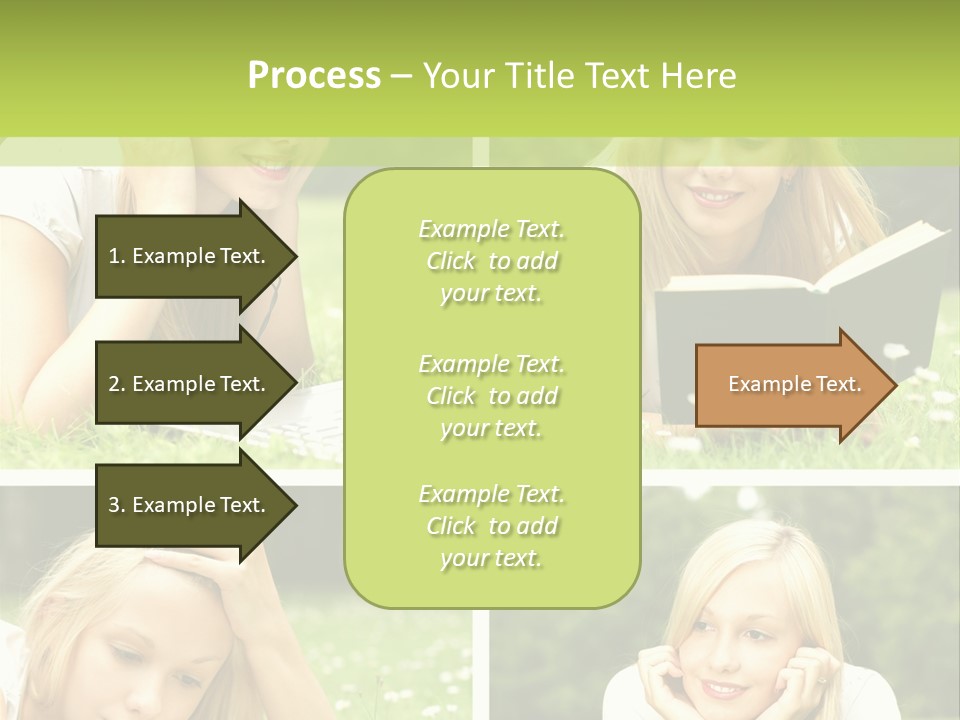 Adult Girls Solitude PowerPoint Template