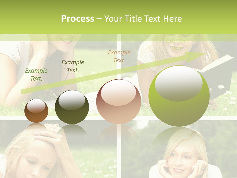 Adult Girls Solitude PowerPoint Template