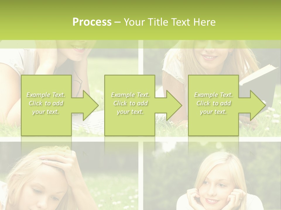 Adult Girls Solitude PowerPoint Template