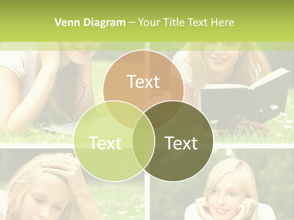 Adult Girls Solitude PowerPoint Template