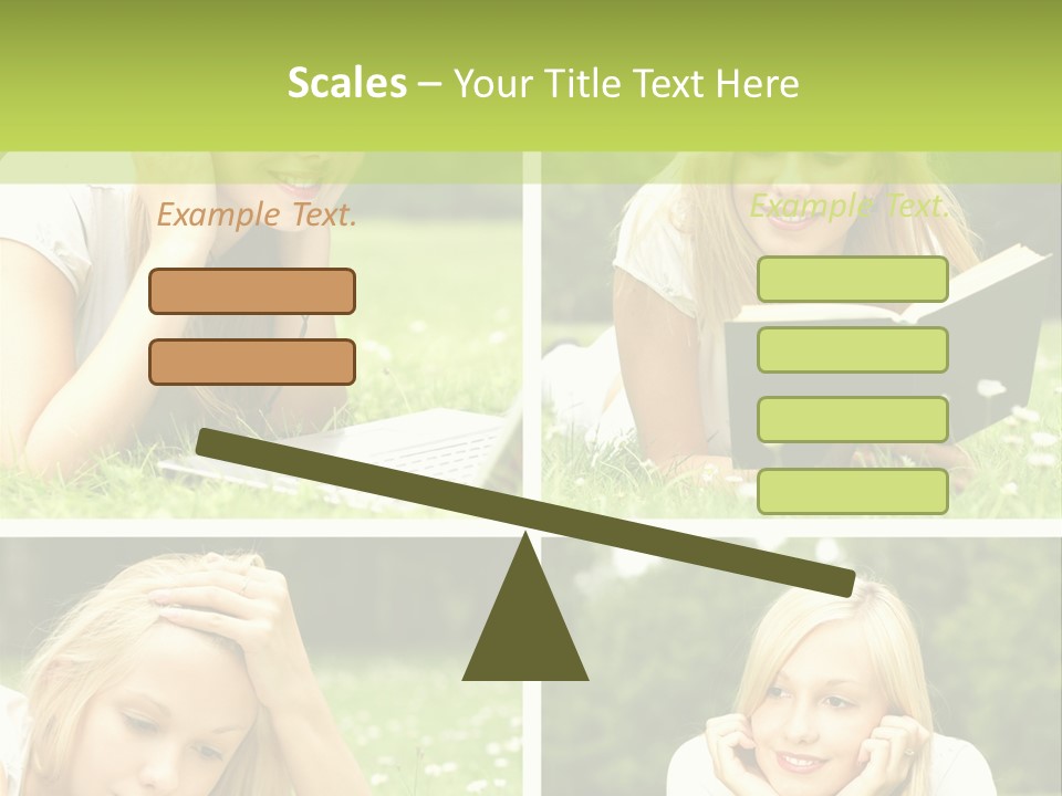 Adult Girls Solitude PowerPoint Template