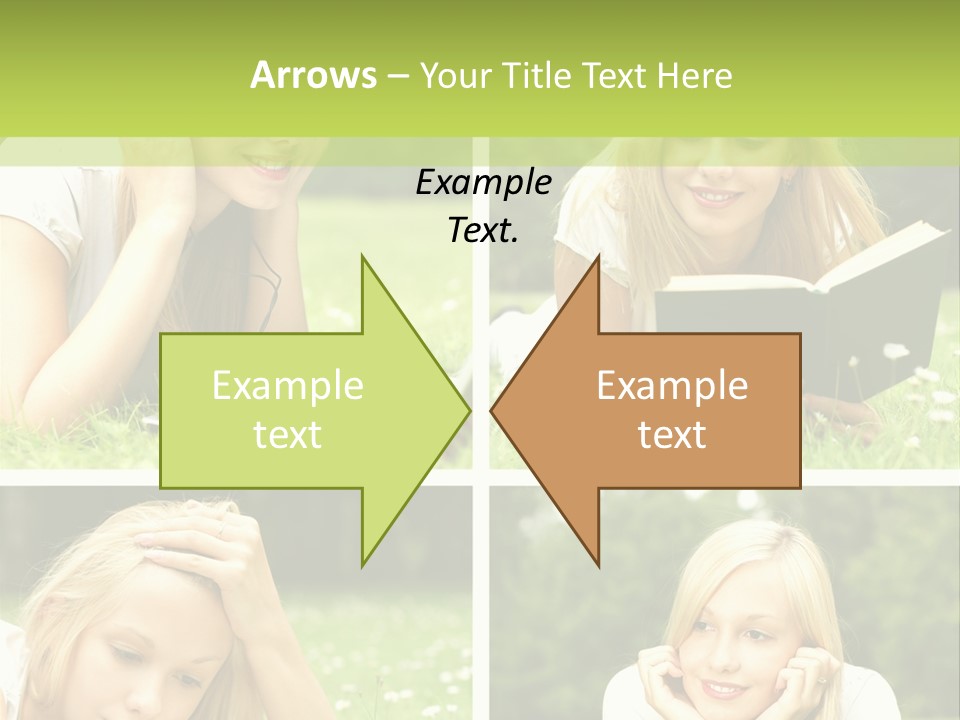 Adult Girls Solitude PowerPoint Template