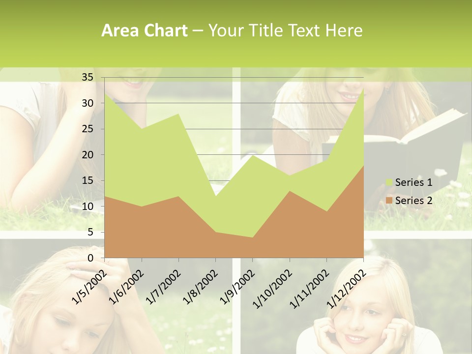 Adult Girls Solitude PowerPoint Template