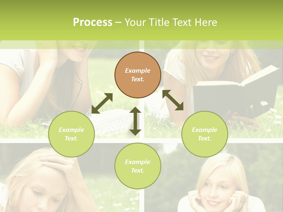 Adult Girls Solitude PowerPoint Template