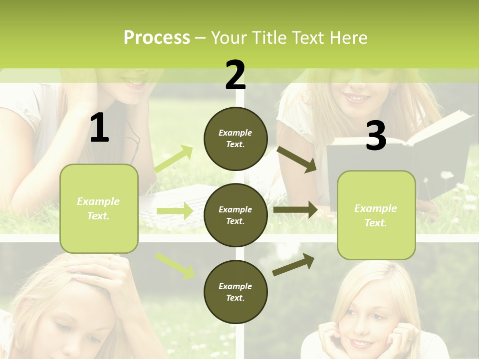 Adult Girls Solitude PowerPoint Template