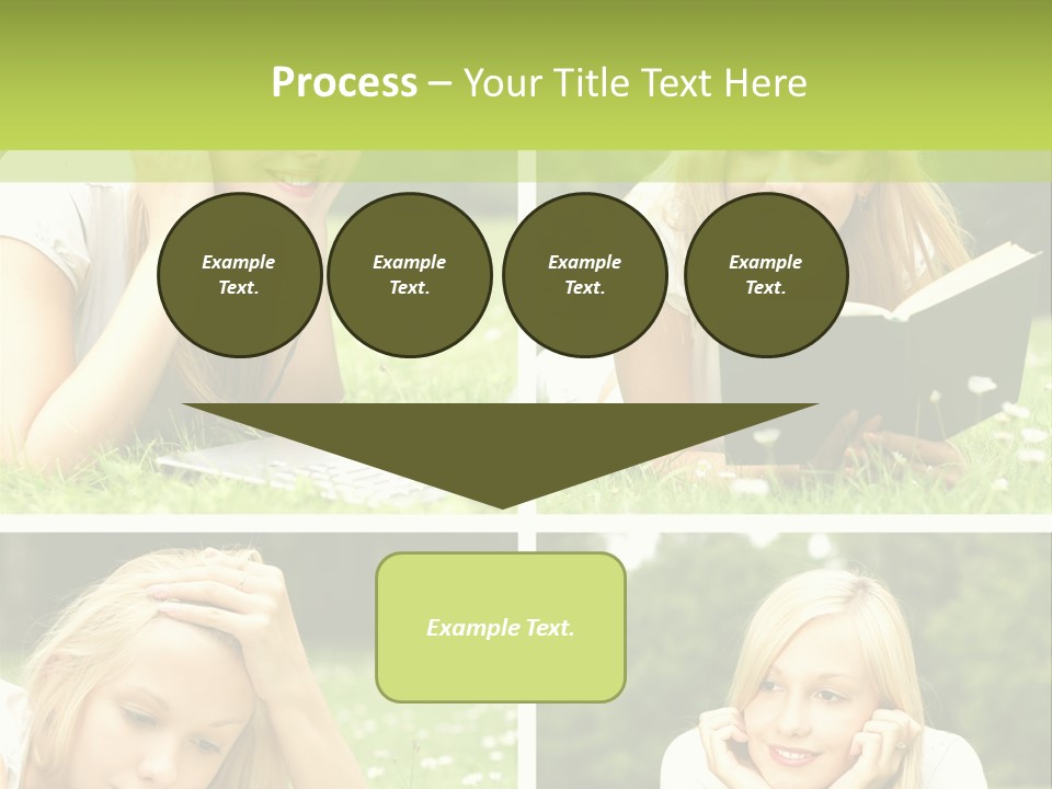 Adult Girls Solitude PowerPoint Template