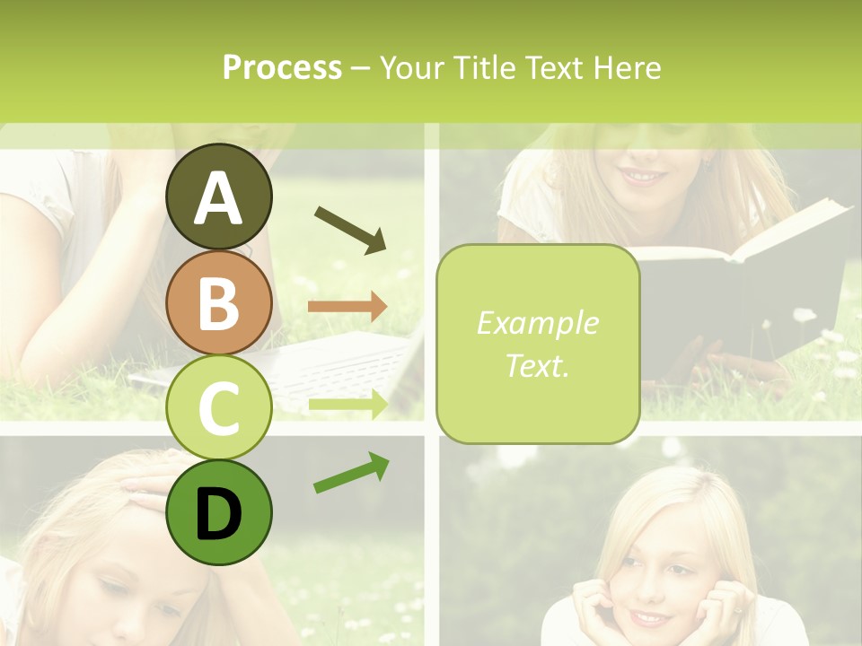 Adult Girls Solitude PowerPoint Template