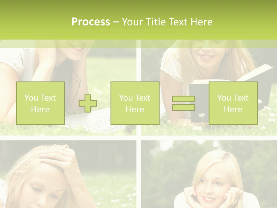 Adult Girls Solitude PowerPoint Template