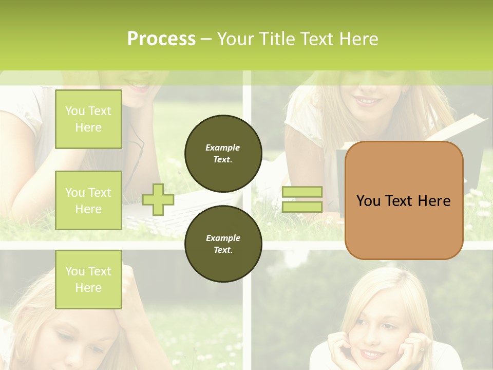 Adult Girls Solitude PowerPoint Template