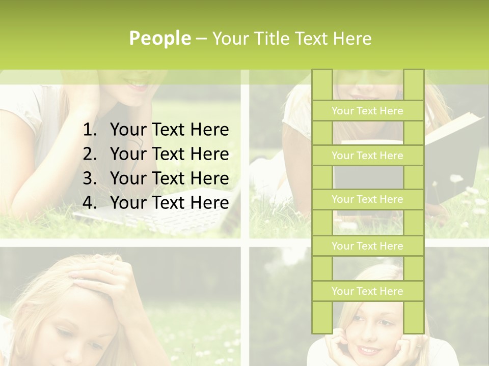 Adult Girls Solitude PowerPoint Template