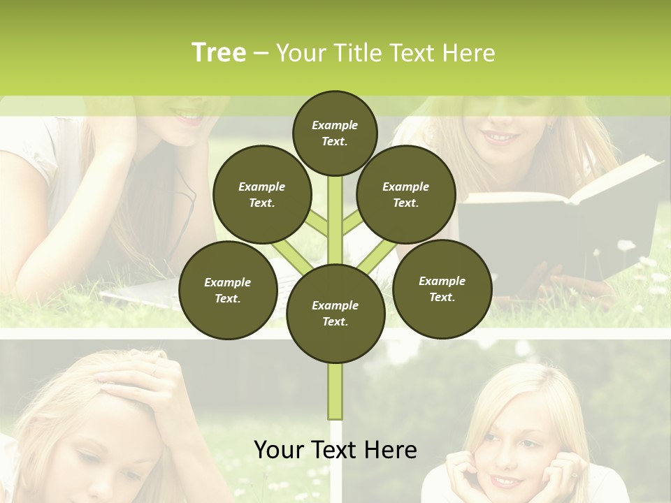 Adult Girls Solitude PowerPoint Template