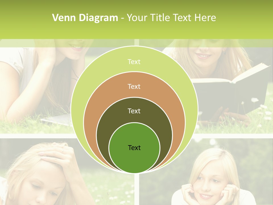 Adult Girls Solitude PowerPoint Template