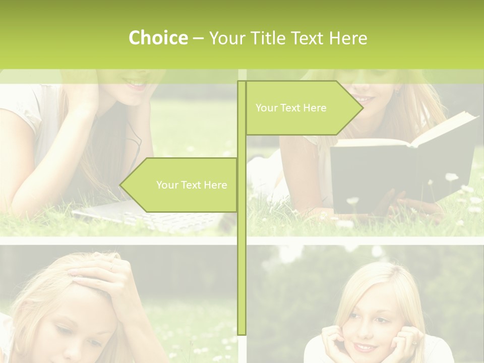 Adult Girls Solitude PowerPoint Template