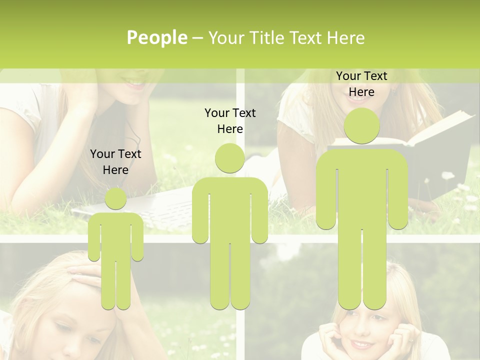 Adult Girls Solitude PowerPoint Template