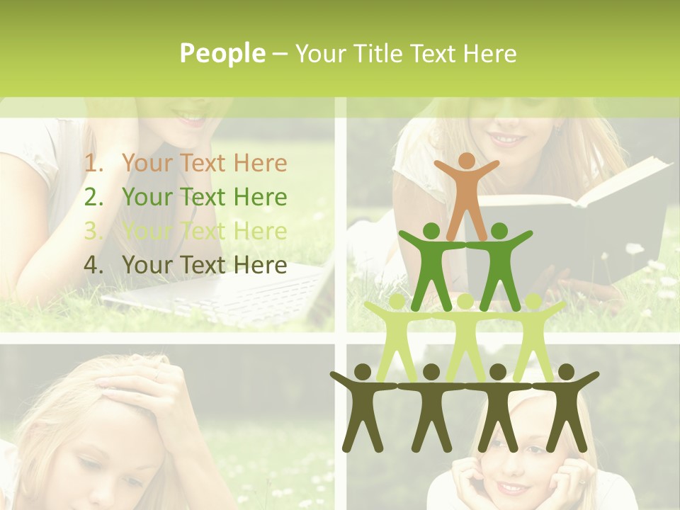 Adult Girls Solitude PowerPoint Template