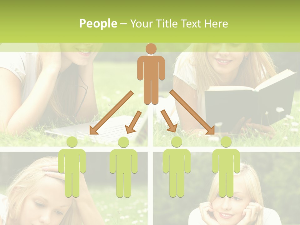 Adult Girls Solitude PowerPoint Template